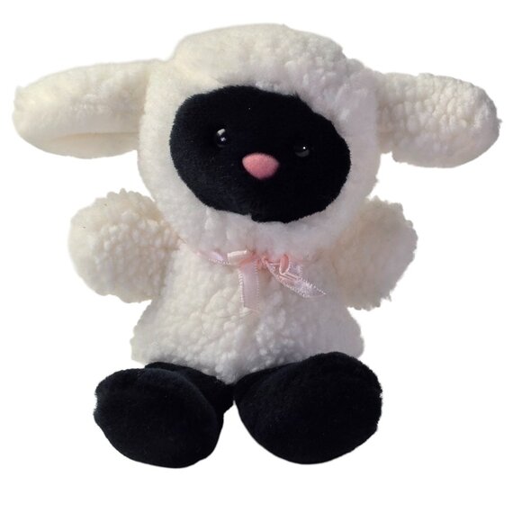 Dakin Other - Vintage Dakin Lamb Plush 1981 Black Face White Fleece Stuffed Animal Sheep Retro